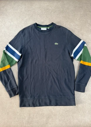 Sweat crew neck Lacoste - FR 5 US L - bleu marine vert jaune blanc - Devanley vintage, marca: Lacoste, estado: Muito bom, tamanho: L, €29.90, €32.10 inclui Proteção do Comprador