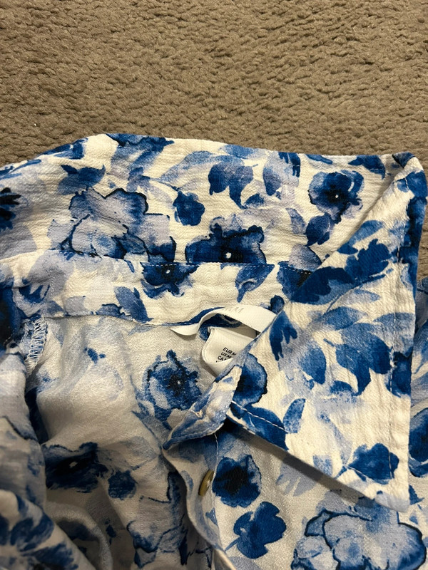 Blue and white floral dress 3