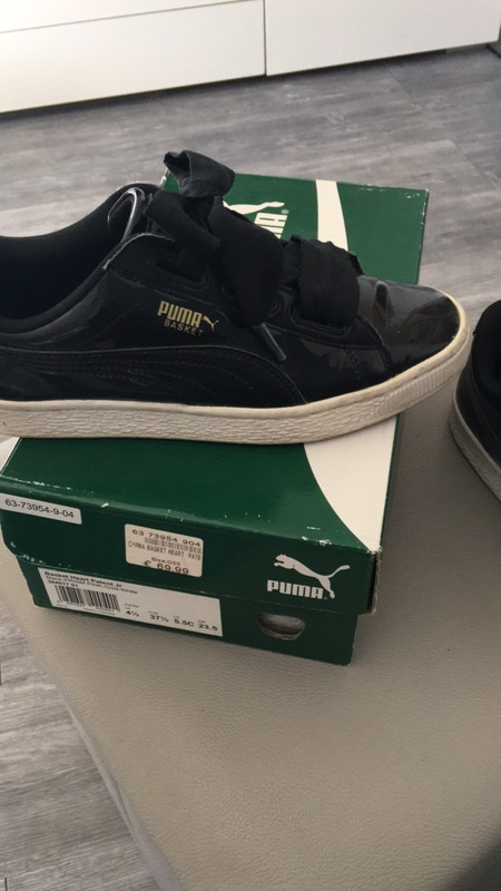 Puma noir sale vernis ruban