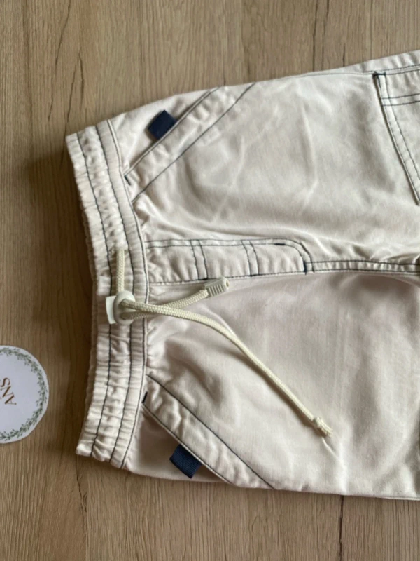 Pantalon Cargo mi-saison beige garçon couture foncé 3 ans Best Way - photo numéro 4