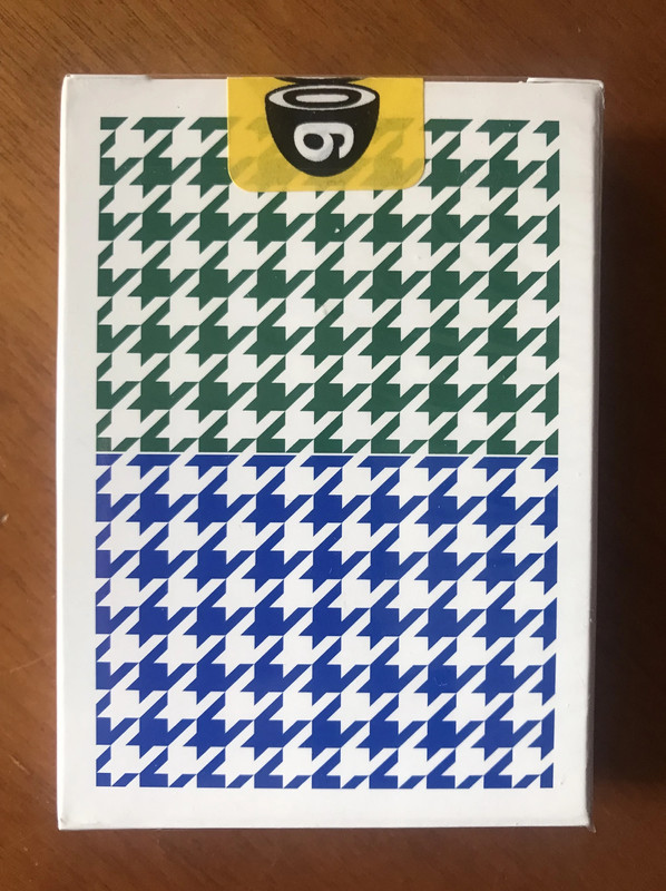 Houndstooth Blue and Green - Anyone Woldwide - Playing Cards - Carte da Gioco - Nuovo New 1