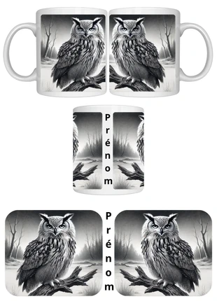 Mug personnalisé chouette/hibou, brand: Fait Main, condition: New without tags, €12.00, €13.30 includes Buyer Protection Pro