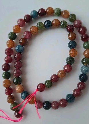 Streng 6 mm natuursteen kralen Toermalijn edelsteen paars blauw groen oranje, staat: Heel goed, € 5,50, € 6,48 inclusief Kopersbescherming Pro