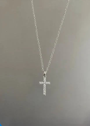 chaîne a croix argenté / collier croix de jesus diamanté , bijou catholique , chrétien, brand: les bijoux de lylia, condizioni: Nuovo senza cartellino, €12.00, €13.30 include la Protezione acquisti