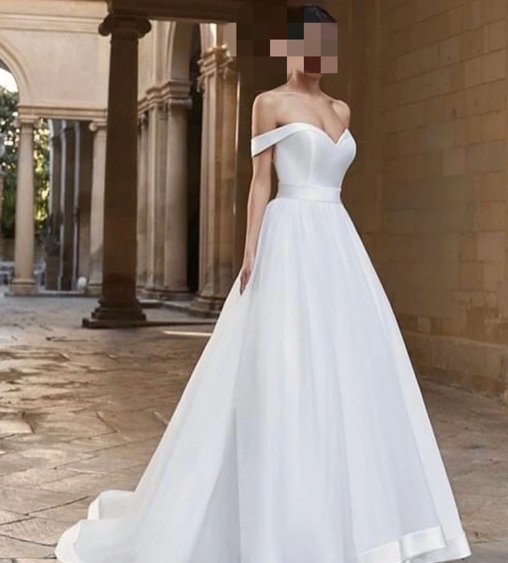 Abito da sposa in seta mikado con velo Swarovski Vinted