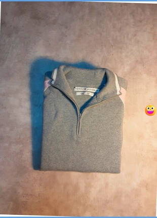 Tommy Hifiger Zip 1/4 Pull D’hiver Tommy Hilfiger Gris et Rose Pour femme Taille L, brand: Tommy Hilfiger, condizioni: Ottime, taglia: L, €30.00, €32.20 include la Protezione acquisti