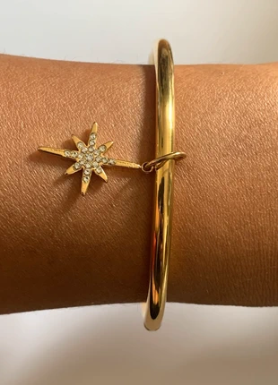 Jonc doré étoile acier inoxydable, condition: Very good, €15.00, €16.45 includes Buyer Protection Pro