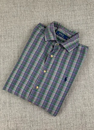 Chemise Ralph Lauren à carreaux / vert et violet et gris / taille L / RAL-075, marke: Ralph Lauren, zustand: Sehr gut, größe: L, 31,60 €, 33,88 € beinhaltet Vinted-Käuferschutz Pro