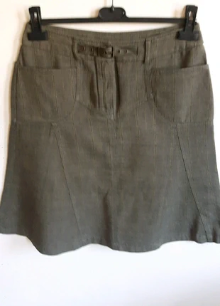 Damesrok kakigroen met biesje lichtgroen , merk: Caroline Biss, staat: Nieuw zonder prijskaartje, maat: M / 38 / 10, € 4,50, € 5,43 inclusief Kopersbescherming