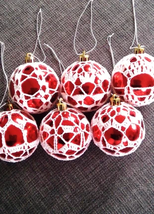 6 schöne umhäkelte Christbaumkugeln, brand: Handarbeit, condizioni: Nuovo senza cartellino, €12.60, €13.93 include la Protezione acquisti