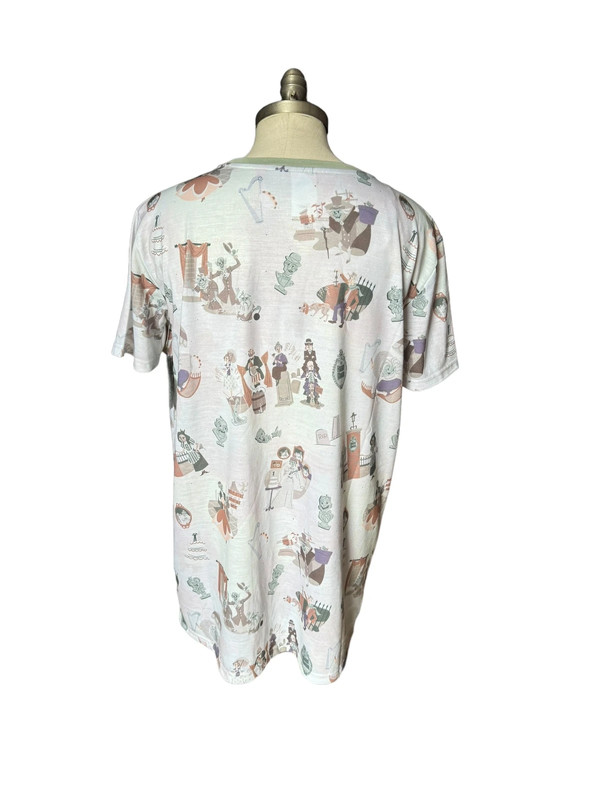 Disney Haunted Mansion Mens Short Sleeve Sleep Shirt Medium 3