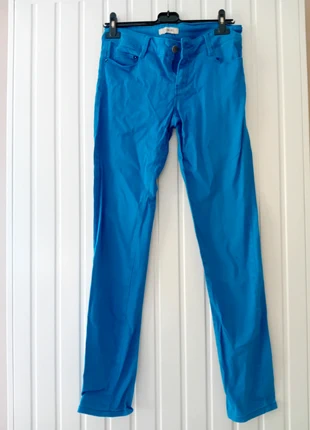 Pantalon slim bleu t.36/38, brand: Pimkie, condition: Very good, size: S / 36 / 8, €4.00, €4.90 includes Buyer Protection