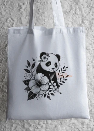 Tote Bag Panda, merk: panda tote, staat: Goed, € 10,00, € 11,20 inclusief Kopersbescherming