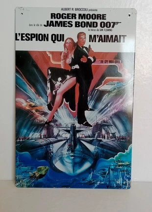 🌺 Plaque métal James Bond 007, marca: James Bond, estado: Satisfatório, €4.40, €5.32 inclui Proteção do Comprador Pro
