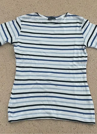 Tshirt Manches Longues Marinière Captain Corsaire Bleu et Blanc | Taille 38, merk: Captain Corsaire, staat: Heel goed, maat: M / 38 / 10, € 15,00, € 16,45 inclusief Kopersbescherming