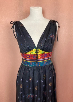 Robe longue Voodoo Vixen noire avec motifs multicolores, brand: Voodoo Vixen, condition: New with tags, size: M / 38 / 10, €49.00, €52.15 includes Buyer Protection
