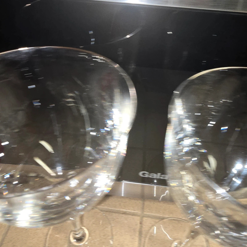 3 set of real crystal & real gold leaked edge wine glasses 3