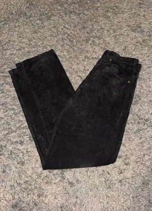 Pantalon En Velours Côtelé / Corduroy Loose fit noir coton cotelé coupe slim taille W31 L36, brand: Vintage Dressing, condizioni: Ottime, taglia: IT 40 | W31, €12.00, €13.30 include la Protezione acquisti