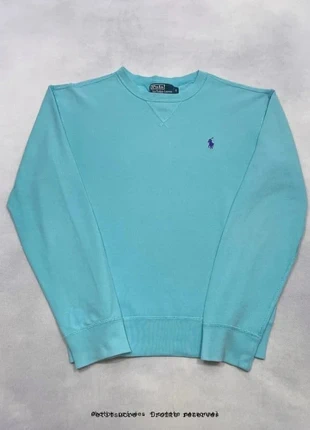 Pull Polo Ralph Lauren y2k Femme en coton piqué Bleu Turquoise Crew Neck - Taille S /1943B, brand: Ralph Lauren, condizioni: Ottime, taglia: S / IT 40 / EU 36, €49.00, €52.15 include la Protezione acquisti Pro