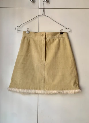 Jupe beige avec détail fausse fourrure - Victoire, brand: Victoire, condition: Very good, size: M / 38 / 10, €9.00, €10.15 includes Buyer Protection