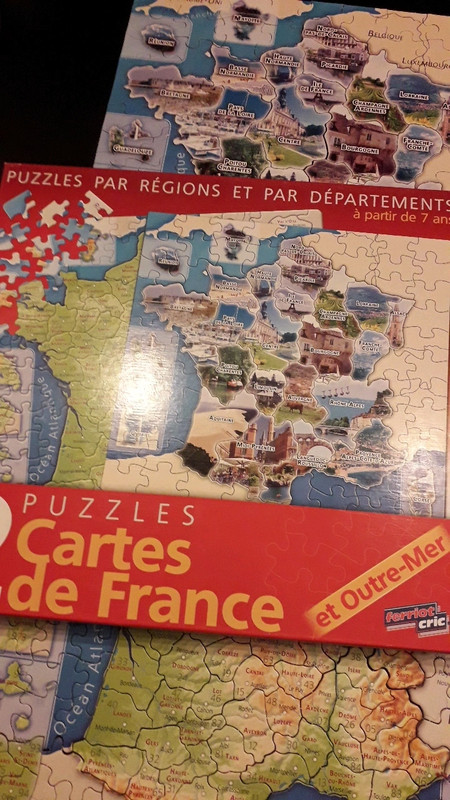 2 puzzles carte de France