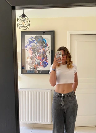 T-shirt blanc court Zara, brand: Zara, condition: Good, size: S / 36 / 8, €3.50, €4.38 includes Buyer Protection