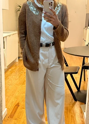 Zara Knitted Collection cardigan in wool, mohair, and nylon blend, size M, merk: Zara, staat: Goed, maat: M / 38 / 10, € 22,00, € 23,80 inclusief Kopersbescherming