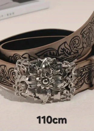 Y2K Punk Style Retro Embosed Metal Buckle Vintage Western Stylish Faux Leather Belt For Both, brand: Y2K Embossed Belt, condition: New without tags, size: 44 in | 110 cm, £8.99, £10.14 includes Buyer Protection Pro