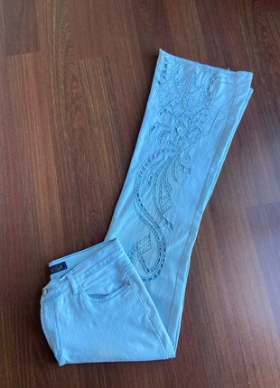 Pantalon jean évasé pattes d’eph Vintage Y2K couleur bleu clair taille 38 M, brand: Vintage Dressing, condition: Very good, size: M / 38 / 10, €30.00, €32.20 includes Buyer Protection