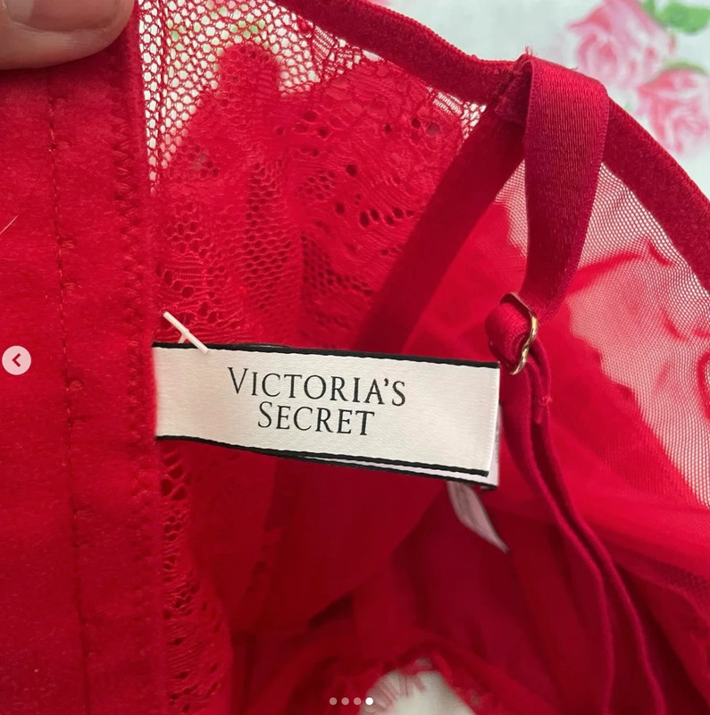 victoria’s secret red dream angels unlined lace-up corset top 4