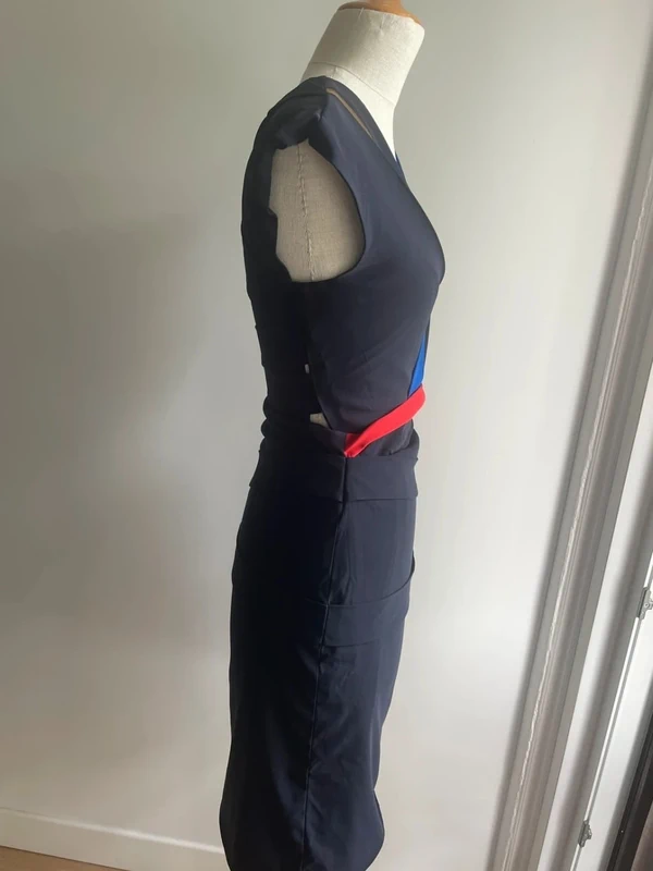 Robe asymétrique Preen bleu marine - photo numéro 2
