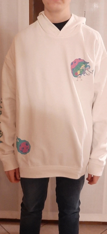 Felpa rick cheap e morty bianca