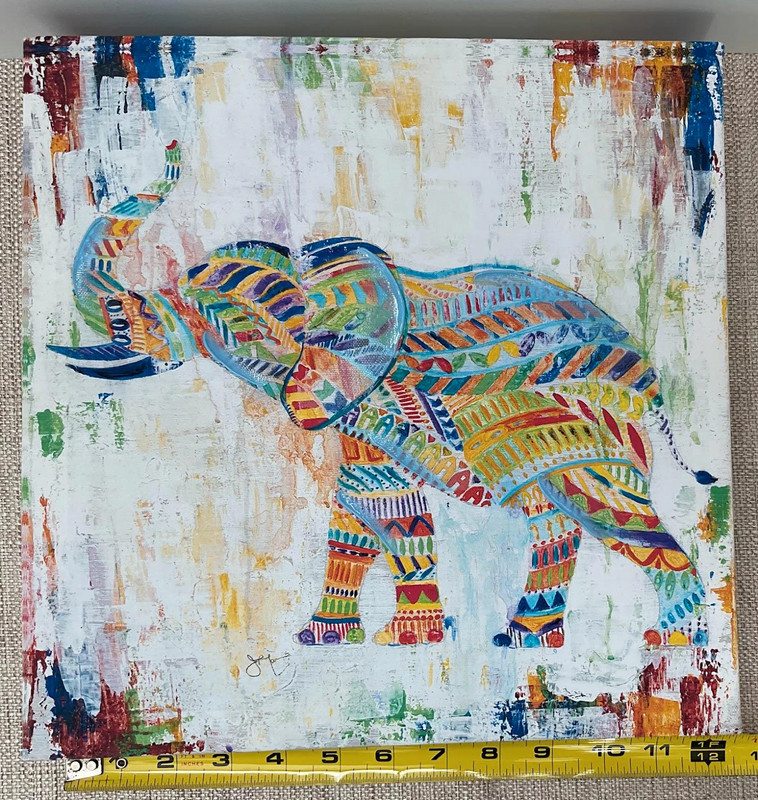 "Magical Elephant" By Tava Studios Canvas Print - 12x12" 1