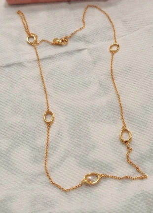 Collana dorata con cerchietti e perlina, marque: Argento, état: Très bon état, 12,00 €, 13,30 € Protection acheteurs incluse