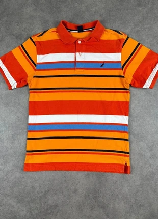 Polo Nautica orange taille XS homme à rayures bandes manche courte - 1PO0041, marque: Nautica, état: Bon état, taille: XS, 1,00 €, 1,75 € Protection acheteurs (Pro) incluse