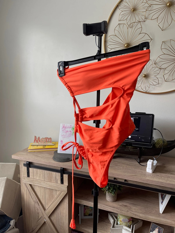 SHEIN Orange Bathing Suit 1