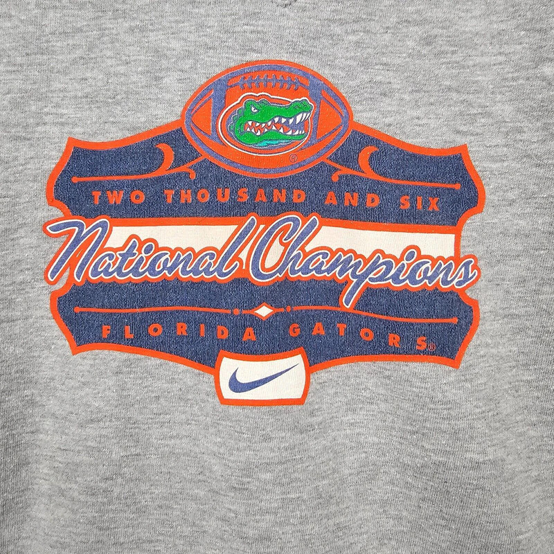 Vtg Nike White Tag Ncaa Florida Gators T-Shirt Woman Medium Gray Short Sleeve 2