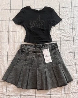 Vintage Grunge Jean Skirt, marke: Vintage Dressing, zustand: Neu, mit Etikett, größe: S / 36 / 8, 20,00 €, 21,70 € inklusive Vinted-Käuferschutz