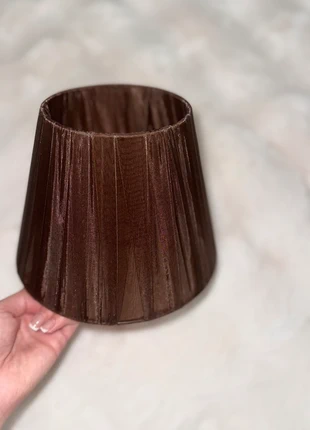 Abat-jour marron en satin – Tendance & Chic, condition: Very good, €12.00, €13.30 includes Buyer Protection