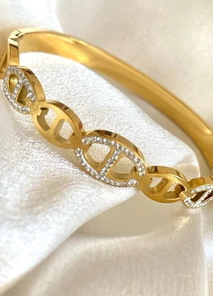 Magnifique bracelet en acier inoxydable doré, merk: Boutique indépendante, staat: Heel goed, € 11,90, € 13,20 inclusief Kopersbescherming Pro