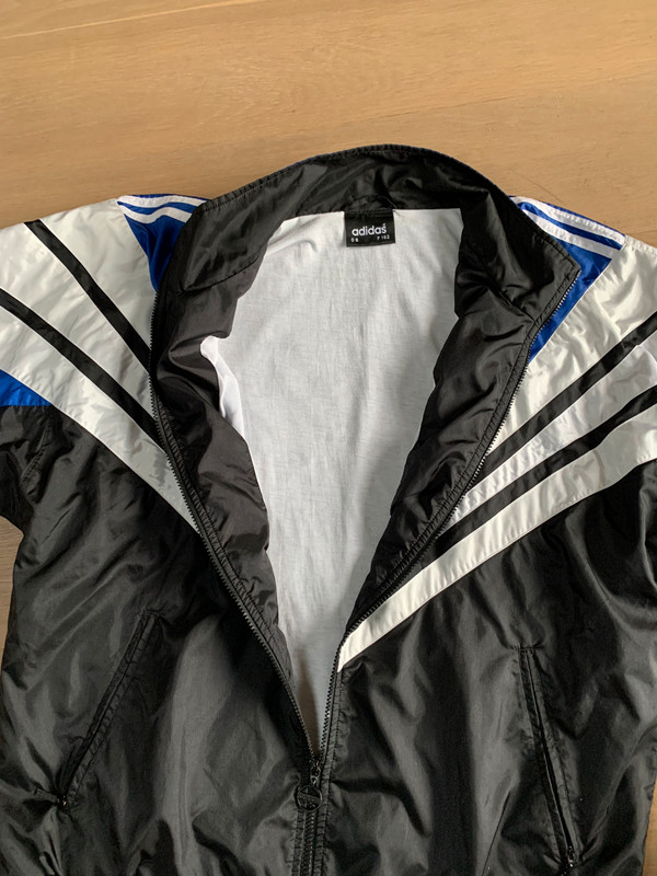 White and clearance black adidas windbreaker