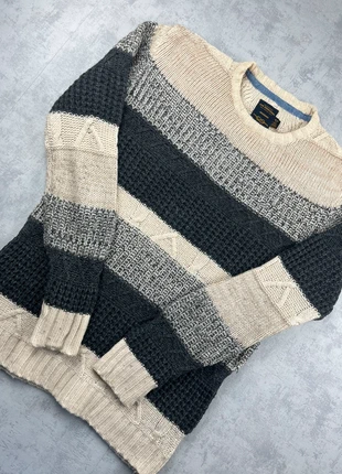 Pull en laine vintage gris foncé crème / Pull d'hiver épais col rond - S, marke: Vintage Dressing, zustand: Sehr gut, größe: S, 26,00 €, 28,00 € inklusive Vinted-Käuferschutz