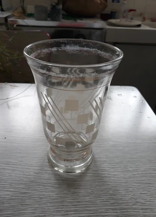 Vase en verre années 50 motifs géométriques, marque: Vintage, état: Très bon état, 5,20 €, 6,16 € Protection acheteurs incluse