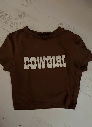 cowgirl t-shirt crop top, merk: Shein, staat: Nieuw zonder prijskaartje, maat: XS / 34 / 6, € 2,00, € 2,80 inclusief Kopersbescherming