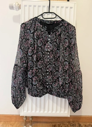 💖 Blouse Only S à motifs rose/violet/bleu – Girly et tendance, brand: ONLY, condition: Very good, size: S / 36 / 8, €5.00, €5.95 includes Buyer Protection