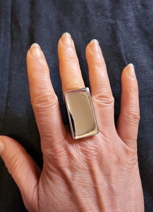 Anello in argento 925 rettangolare jewel silver ring anneau anillo , marque: Argento, état: Très bon état, taille: 14,5 mm, 35,00 €, 37,45 € Protection acheteurs incluse