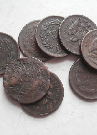Mexico Lot of 8 Antique Copper 1886-1896 One Centavo "Eagle and Snake" Coins, condition: Satisfactory, £8.95, £10.10 includes Buyer Protection Pro