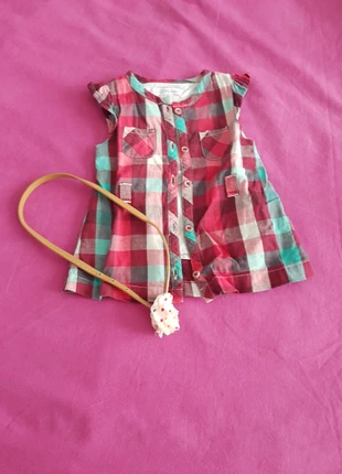 robe chemise avec sa ceinture , marque: Kitchoun, état: Bon état, taille: 1-3 mois / 56 cm, 3,50 €, 4,38 € Protection acheteurs incluse