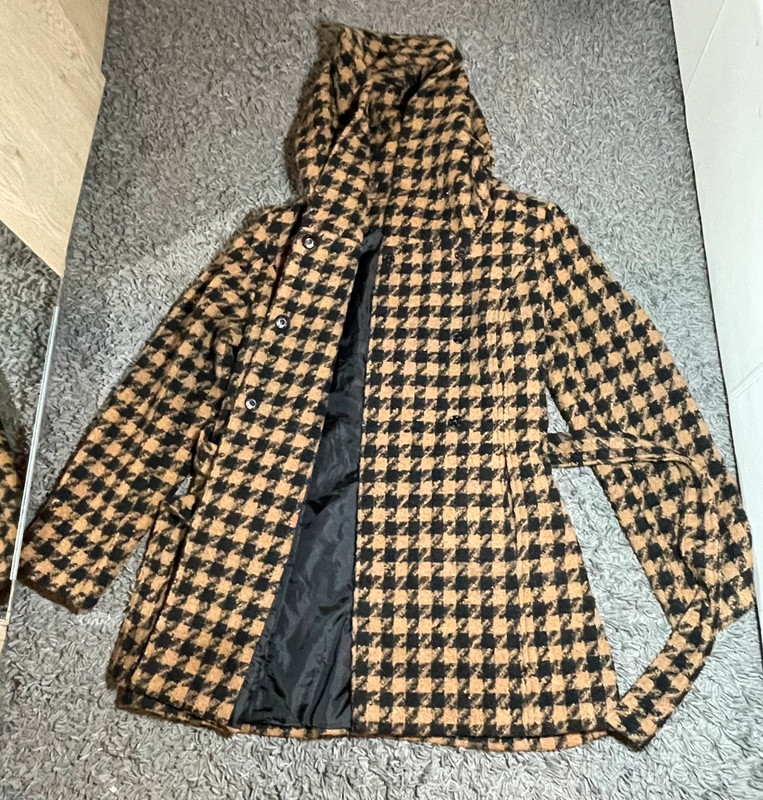 manteau froid marron et noir 1