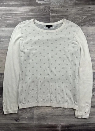 Pull à pois Tommy Hilfiger Blanc taille M, marque: Tommy Hilfiger, état: Satisfaisant, taille: M / 38 / 10, 1,00 €, 1,75 € Protection acheteurs (Pro) incluse